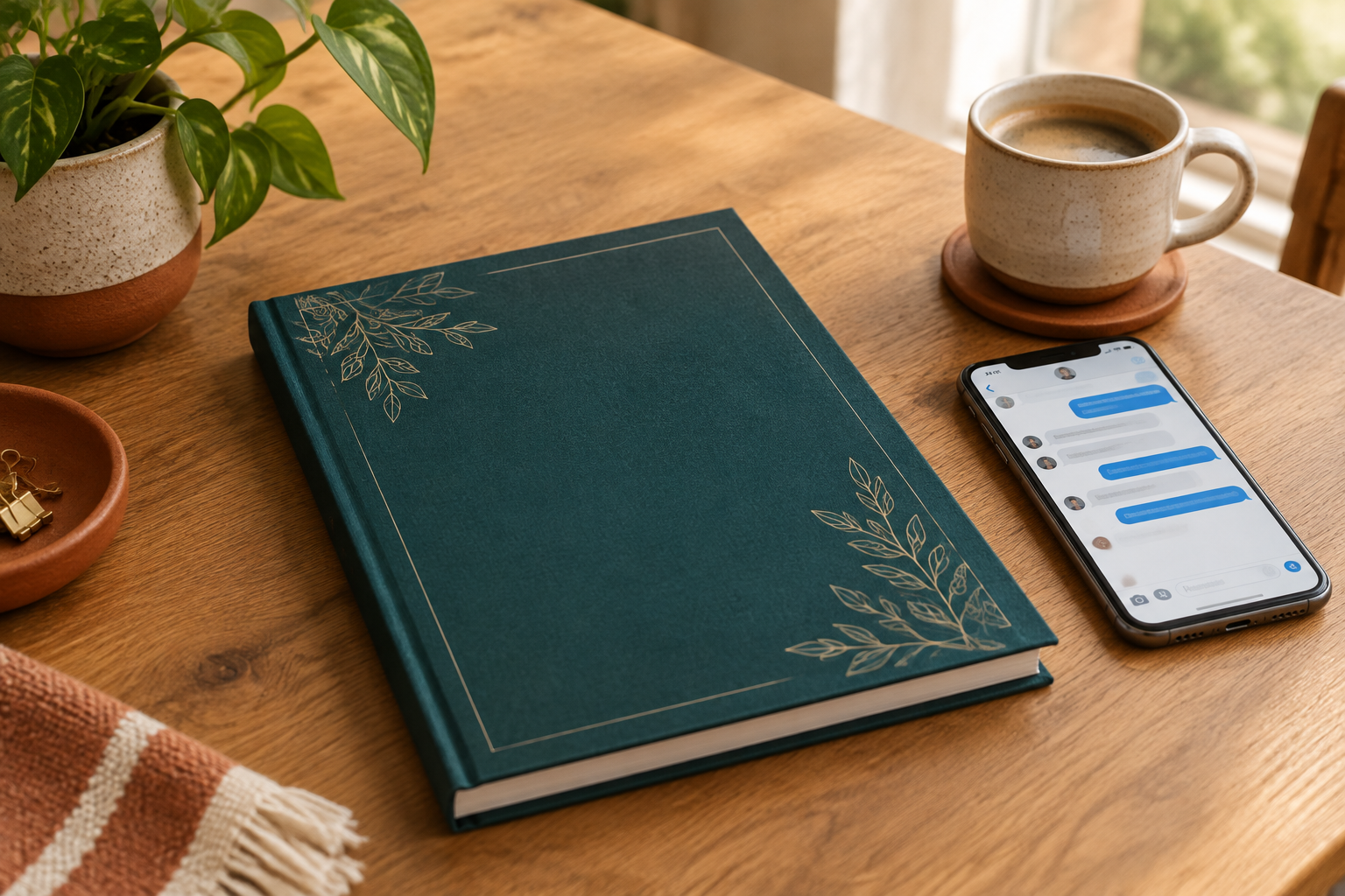 GuestDeck welcome book on a host's table