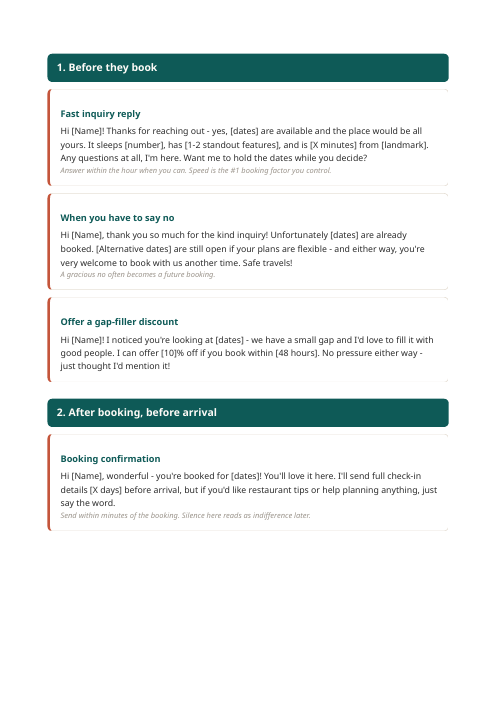 Message templates